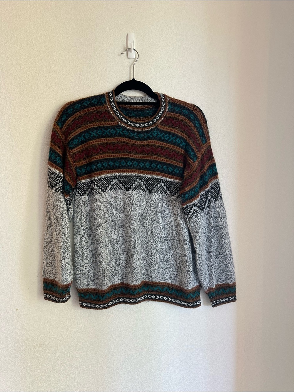Vintage Multicolor Striped Crewneck Sweater